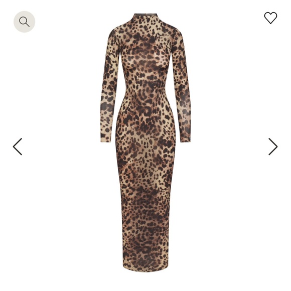 SOLD 🐆 NWT Dolce&Gabbana X SKIMS Milky Sheer Mock Neck Long Dress Size M 🐆 - Picture 2 of 9
